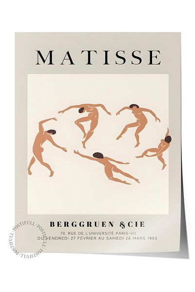 Postifull Αφίσα Παστέλ Σχεδίου Henri Matisse - Χωρίς πλαίσιο, Αφίσα Εικονογράφησης Duar, Εκτύπωση HD, Παχύ