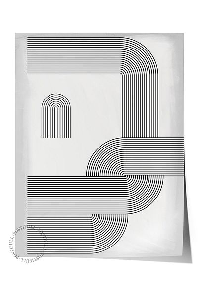 Postifull Frameless Poster Abstract Nordic Series, Nordic Painting, Wall Poster, Hd Printing, Thick Archival