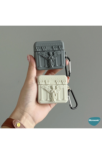 Microsonic AirPods 1. Nesil / 2. Nesil Uyumlu Kılıf Cartoon Figürlü Silikon Crtn-Fgr-Pry-Angl-Bj