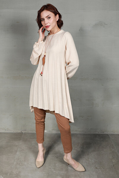 GİYSA Kadın Piliseli Kolyeli Aerobin Tunik