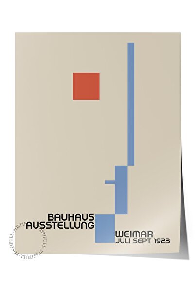 Postifull Çerçevesiz Poster, Bauhaus Serisi, Renkli Duvar Posteri, Duvar Dekoru, HD Baskı, Kalın Arşivsel Sana