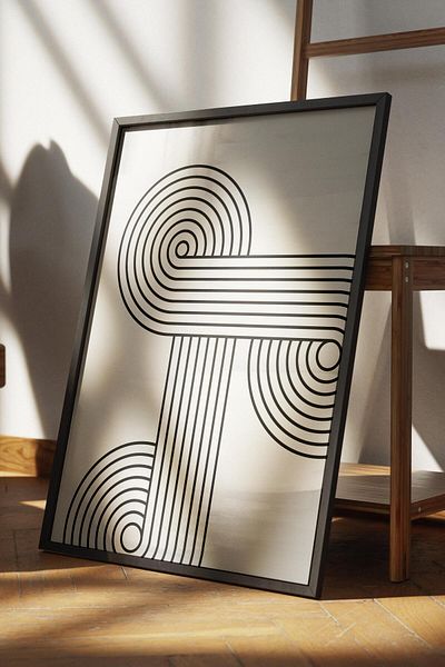 Postifull Frameless Poster Abstract Nordic Series, Nordic Painting, Wall Poster, Hd Printing, Thick Archival