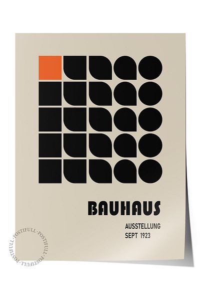 Postifull Πολύχρωμη αφίσα χωρίς πλαίσιο της σειράς Bauhaus - Διακόσμηση τοίχου με εκτύπωση HD