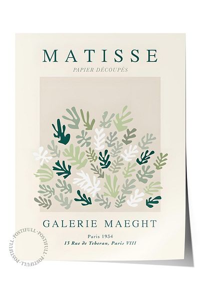 Postifull Αφίσα Παστέλ Σχεδίου Henri Matisse - Χωρίς πλαίσιο, Αφίσα Εικονογράφησης Duar, Εκτύπωση HD, Παχύ