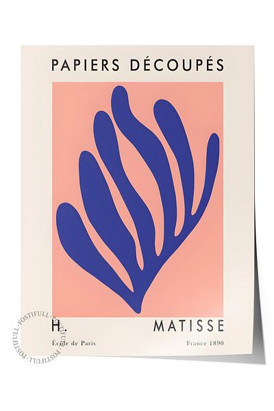 Postifull Αφίσα Παστέλ Σχεδίου Henri Matisse - Χωρίς πλαίσιο, Αφίσα Εικονογράφησης Duar, Εκτύπωση HD, Παχύ