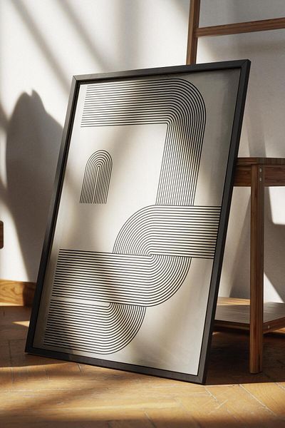 Postifull Frameless Poster Abstract Nordic Series, Nordic Painting, Wall Poster, Hd Printing, Thick Archival