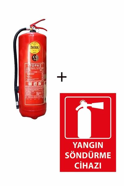 Tüpaş 6kg Yangın Tüpü Ve Yangın Tüpü Levhası 2li Set