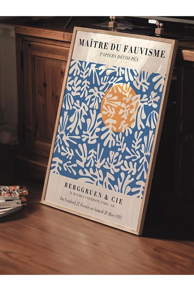 Postifull Αφίσα Παστέλ Σχεδίου Henri Matisse - Χωρίς πλαίσιο, Αφίσα Εικονογράφησης Duar, Εκτύπωση HD, Παχύ