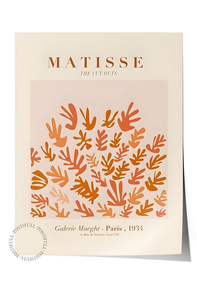 Postifull Αφίσα Παστέλ Σχεδίου Henri Matisse - Χωρίς πλαίσιο, Αφίσα Εικονογράφησης Duar, Εκτύπωση HD, Παχύ