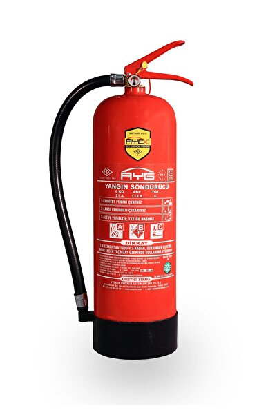 KKDAVM 6 KG AYG KURU KİMYEVİ TOZLU YANGIN SÖNDÜRME TÜPÜ 4 YIL GARANTİLİ VE RU...