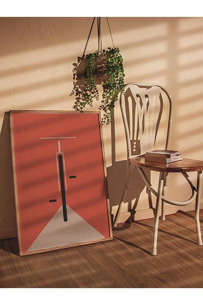 Postifull Αφίσα Bauhaus Series Orange Soft Duar με τυπωμένο HD και παχύ αρχείο