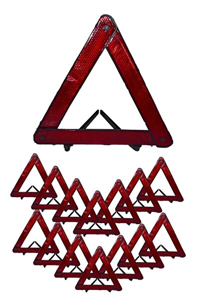 KKDAVM Araç İkaz Uyarı Üçgen Reflektör Seti Katlanabilir 16 Adet Ekonomik