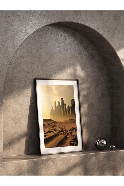 Postifull Frameless Poster, Desert Painting No:21, HD Photo, Living Room, Kitchen Wall Decor Poster