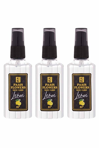 Paris Flowers Limon Kolonyası 3 Adet 50 Ml (pet Şişe)