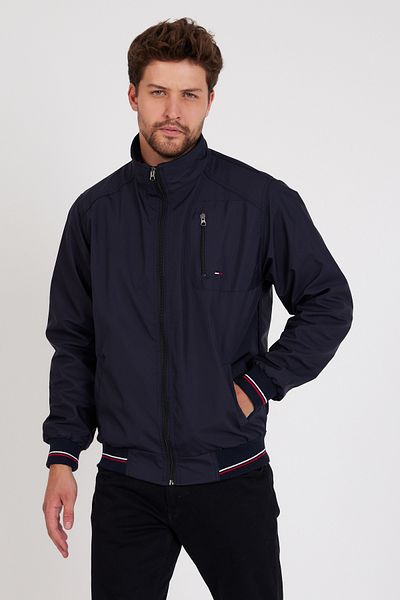B.HE.Z Stand Collar Men's 4-Season Coat with Lined Inside and Pockets