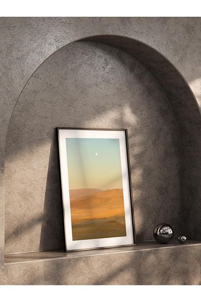 Postifull Frameless Poster, Desert Painting No:23, Hd Photo, Living Room, Kitchen Wall Decor Poster