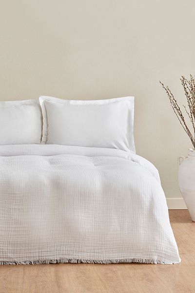 Karaca Home Offwhite Minel Double Pique Bed Set