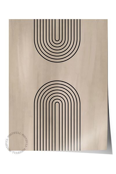Postifull Poster fără încadrare Seria nordică abstractă, pictură nordică, poster de perete, imprimare HD, gros archival