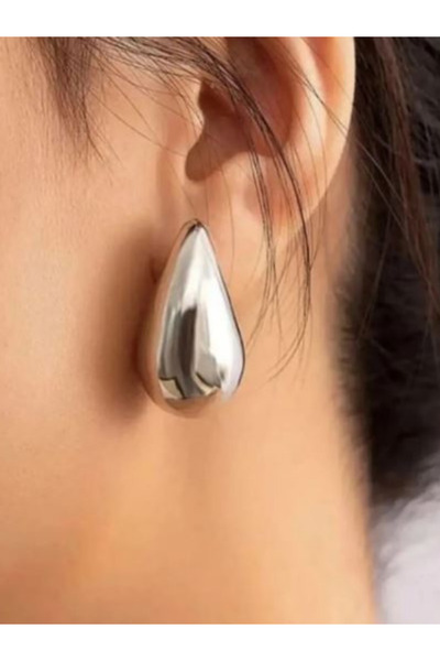 Laurels Paradise أقراط نسائية من الفولاذ بتصميم ذهبي خاص