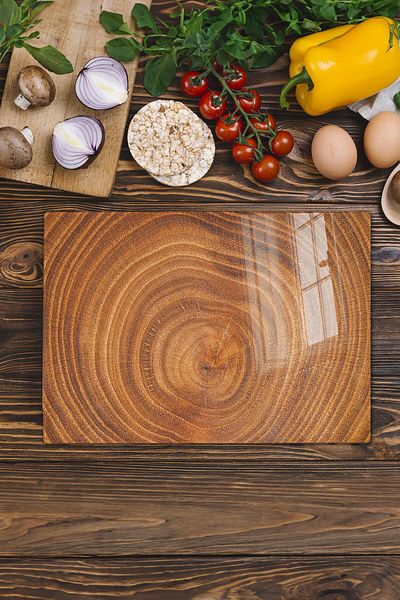 Postifull Glass Cutting Board, Chopping Board, Natural Wood Pattern, Thick and Tempered Unbreakable Glass, 21*30cm