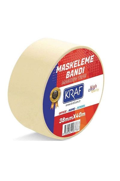 MTKardeşler 100 Pieces Masking Tape 38 Mm X 40 Meters Paper Tape