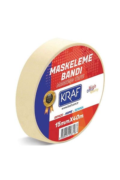MTKardeşler 100 Pieces Masking Tape 15 Mm X 40 Meters Paper Tape