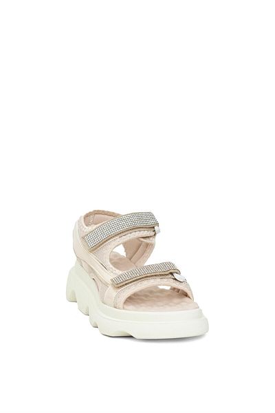 Ayakkabı Fuarı Zeyn 7901C Women's Powder Color Wedge Heel Sandals