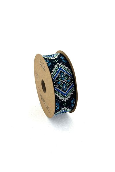 FANTASTIC KURDELE Πλάτος 3,5cm Μήκος 10mt Ethnic Pattern Κορδέλα Πλεκτής Περικοπής