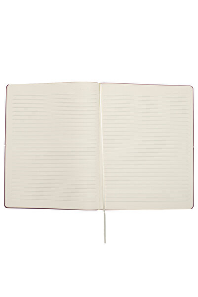 Victoria's Journals Kuka Piele Vegană Copertă Flexibilă Planificator Elastic Blocnotes cu dungi 19x25 Cm Roșu