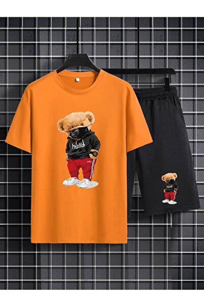 GALASHOP مجموعة مطبوعة من Summer 2 Li Bear مع قناع