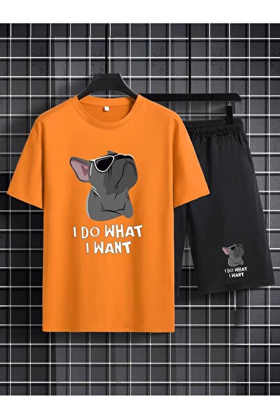 GALASHOP I DO WHAT I WANT Pug dog printed 2-piece set