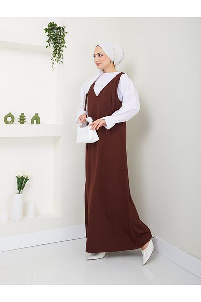VOLT CLOTHİNG Γυναικείο πουκάμισο 2 τεμαχίων φόρεμα Gilet