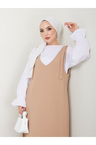 VOLT CLOTHİNG Γυναικείο φόρεμα Gilet πουκάμισο 2 τεμαχίων