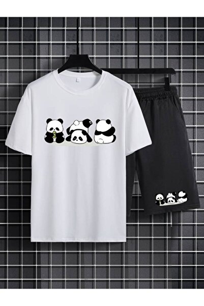 GALASHOP Cute Pandas Graphic Printed, Set of 2 Trendy