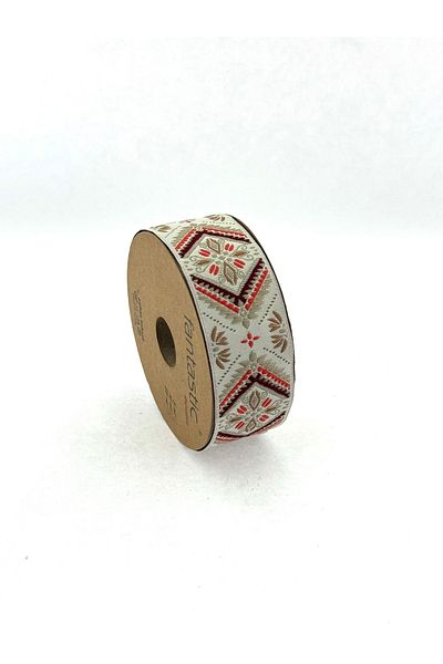 FANTASTIC KURDELE Πλάτος 3,5cm Μήκος 10mt Ethnic Pattern Κορδέλα Πλεκτής Περικοπής