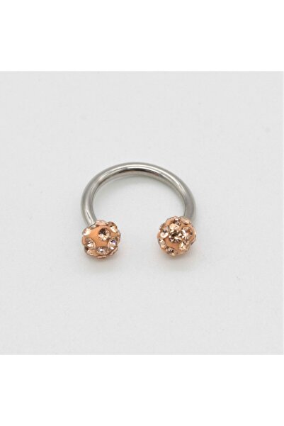 ARASKO 316l Kararmaz Cerrahi Çelik Kristal Taşlı Kıkırdak Dudak Burun Septum ...