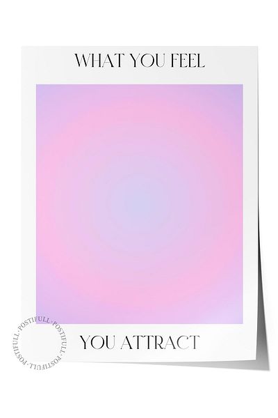 Postifull Aura Series NO:54 - Μωβ Aura, Αγγελικός αριθμός χωρίς πλαίσιο