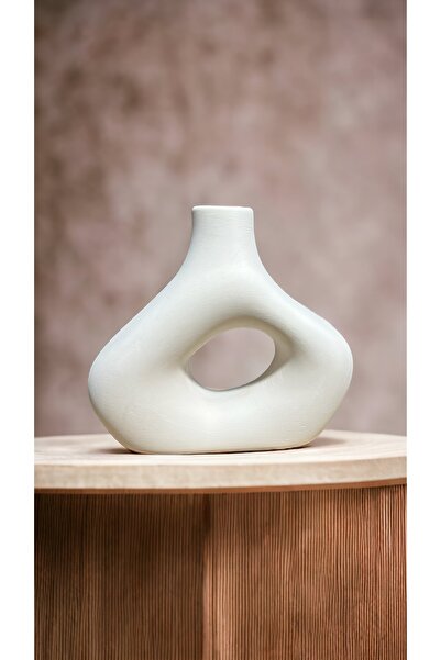 BAYRAMPASAHOBİM Ham Seramik Iskandinav Desen Vazo