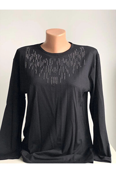 NOBLE STORE Anneler Günü Kadın Yağmur Taşlı Anne Penye Bluz