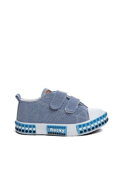 iskarpino Pantofi de in denim pentru copii cu talpă colorată