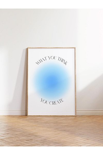 Postifull Aura Series NO:19 - Έγχρωμη αφίσα χωρίς πλαίσιο, "Τι σκέφτεστε, δημιουργείτε" με αριθμό αγγέλου