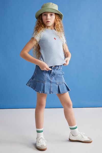 GRIMELANGE QUARTZ-GRM24021 95% bumbac 5% elastic tricou fetita Tricou albastru