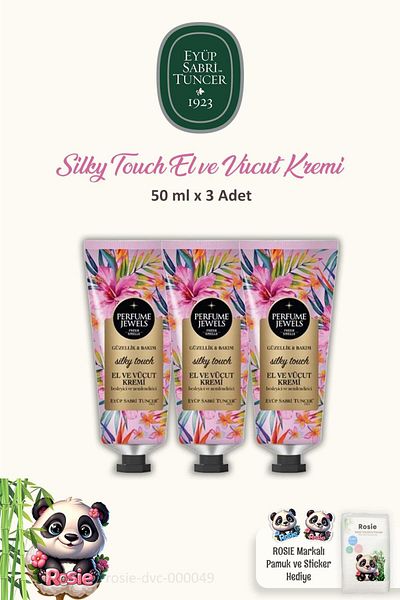 Eyüp Sabri Tuncer ROSIE Set of 3 - Hand and Body Cream, Silky Touch, 50ml, 100% Cotton