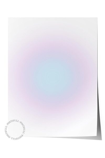 Postifull Aura Series NO:23 - Απαλό ροζ αγγέλιο με αριθμημένο έγχρωμο αφίσα χωρίς πλαίσιο