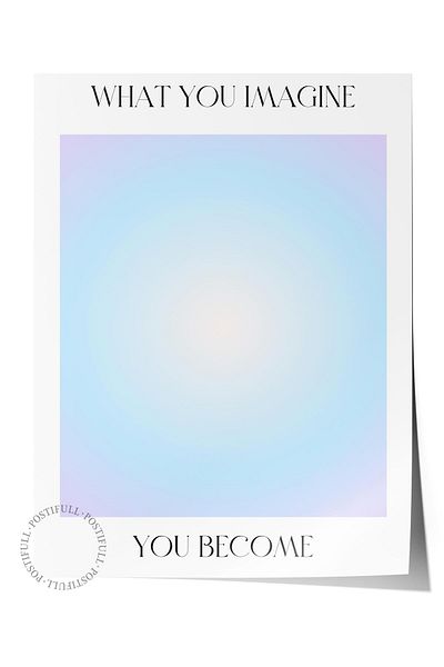 Postifull Aura Series NO:95 - Έγχρωμη αφίσα χωρίς πλαίσιο, "Τι θυμάστε, γίνετε" Αριθμός αγγέλου