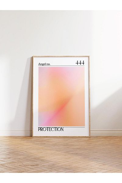 Postifull Αφίσα χωρίς πλαίσιο, Σειρά Aura NO:107 - Gratitude Pink, Angel Numbers, Έγχρωμη αφίσα