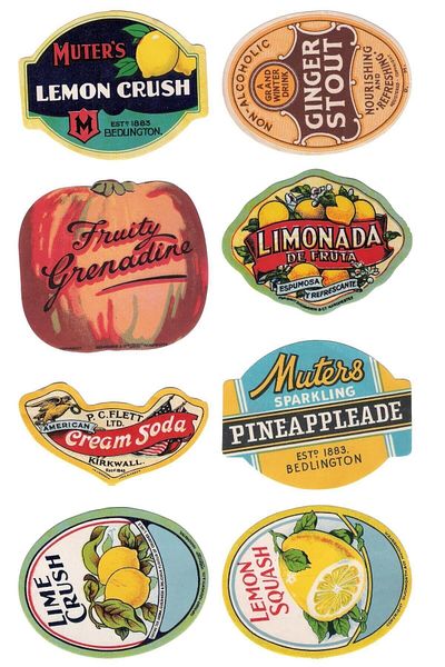 Postifull Vintage Themed Sticker Set - 8 Piece Sticker Set - Phone, Tablet, Notebook Laptop Compatible Sticker
