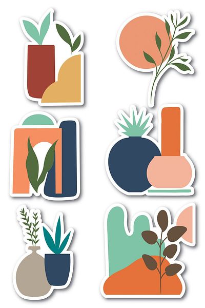 Postifull Boho Themed Sticker Set - 6 Piece Sticker Set - Phone, Tablet, Notebook Laptop Compatible Stickers