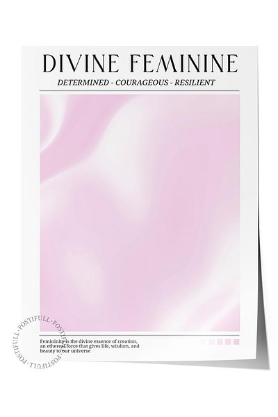 Postifull Aura Series NO:206 - Divine Feminine Pepe, Angel Number, Έγχρωμη αφίσα χωρίς πλαίσιο