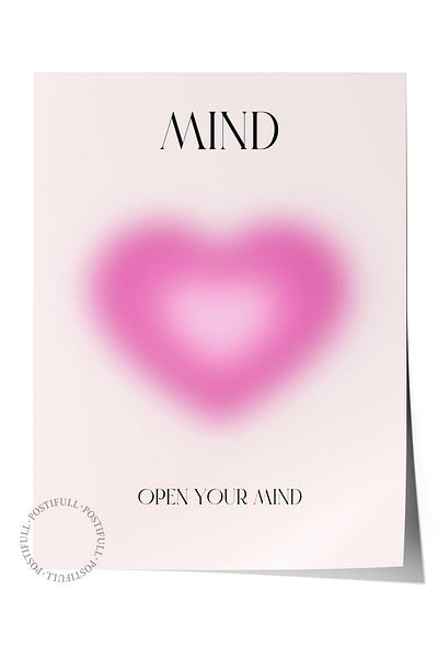 Postifull Σειρά Aura NO:201 - Mind Angel Number Έγχρωμη αφίσα χωρίς πλαίσιο